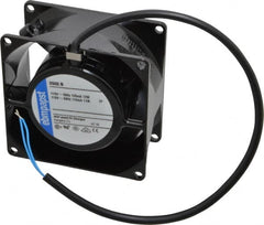 EBM Papst - 115 Volts, AC, 36 CFM, Square Tube Axial Fan - 0.1 Amp Rating, 80mm High x 3.15" Wide x 1-1/2" Deep - Exact Tooling