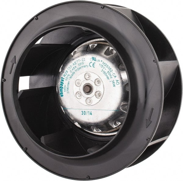 EBM Papst - Direct Drive, 170 CFM, Blower - 115 Volts, 3,150 RPM - Exact Tooling