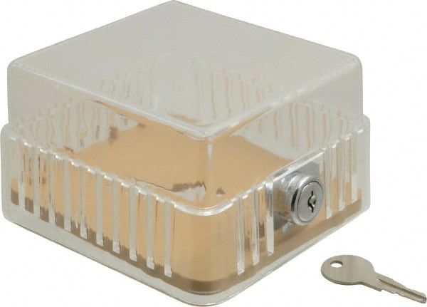 Value Collection - Plastic, Solid Base Thermostat Guard - 3-1/2" Inside Width x 2-1/2" Inside Depth x 3-7/8" Inside Height - Exact Tooling