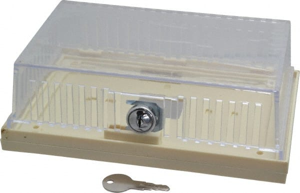 Value Collection - Plastic, Dual Base Thermostat Guard - 7-5/8" Inside Width x 2-1/8" Inside Depth x 4-1/4" Inside Height - Exact Tooling
