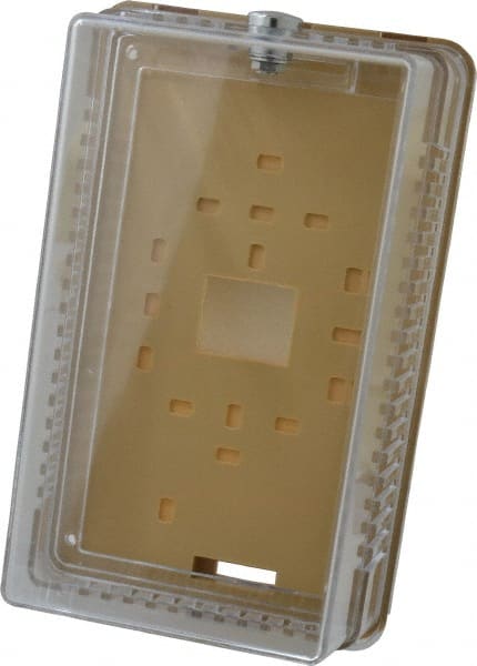 Value Collection - Plastic, Dual Base Thermostat Guard - 5-3/8" Inside Width x 3-1/4" Inside Depth x 8-1/4" Inside Height - Exact Tooling