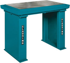 Clausing - 85-1/2 Inch Long x 25-1/2 Inch Deep x 29-1/2 Inch High, 4 Spindle Drill Press Table Assembly - Accomodates 4 Heads and Column Assembly - Exact Tooling