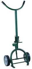 Drum Truck - Adjustable/Replaceable Chime Hook for steel or fiber drums - Spring loaded - 10" M.O.R wheels - Exact Tooling