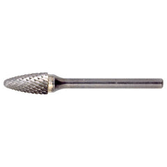 SF-51 Double Cut Solid Carbide Bur-Round Nose Tree Shape - Exact Tooling