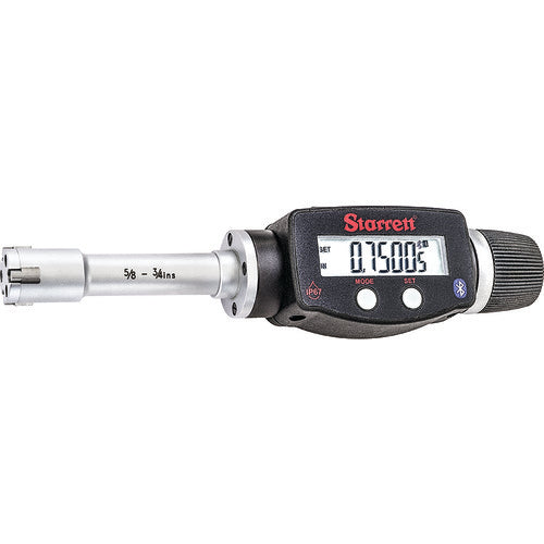 ‎Starrett 770BXTZ-750 Electronic Digital Internal Micrometer with Bluetooth, SPC Output, 5/8-3/4″ Range, .00005″ Resolution - Exact Tooling