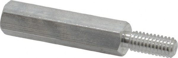 Electro Hardware - M4x0.70, 33.53mm OAL, 6mm Across Flats, Aluminum Hex Male/Female Circuit Board Standoffs - 11.1mm Thread Depth, 24mm Body Length, Uncoated - Exact Tooling