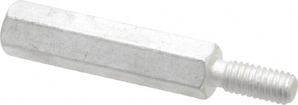 Electro Hardware - M4x0.70, 34.53mm OAL, 6mm Across Flats, Aluminum Hex Male/Female Circuit Board Standoffs - 11.1mm Thread Depth, 25mm Body Length, Uncoated - Exact Tooling