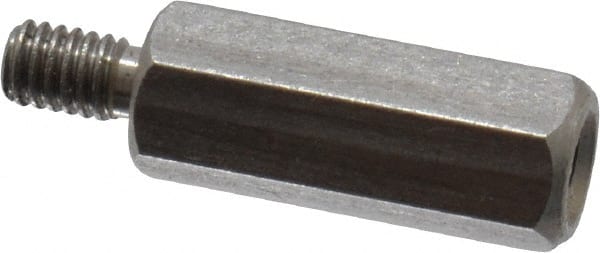 Electro Hardware - M2.5x0.45, 15.97mm OAL, 4.5mm Across Flats, Stainless Steel Hex Male/Female Circuit Board Standoffs - 4.8mm Thread Depth, 12mm Body Length, Uncoated - Exact Tooling