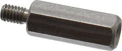 Electro Hardware - M2.5x0.45, 15.97mm OAL, 4.5mm Across Flats, Stainless Steel Hex Male/Female Circuit Board Standoffs - 4.8mm Thread Depth, 12mm Body Length, Uncoated - Exact Tooling