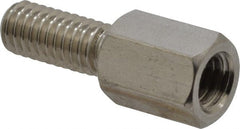 Electro Hardware - M4x0.70, 17.53mm OAL, 6mm Across Flats, Stainless Steel Hex Male/Female Circuit Board Standoffs - 11.1mm Thread Depth, 8mm Body Length, Uncoated - Exact Tooling