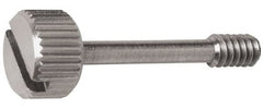 Electro Hardware - Slotted Drive #6-32 UNC 27/32" Length Under Head Captive Screw - 18-8 Stainless Steel, 3/8" Head Diam, 3/16" Head Height, Uncoated - Exact Tooling