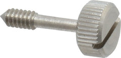 Electro Hardware - Slotted Drive #6-32 UNC 21/32" Length Under Head Captive Screw - 18-8 Stainless Steel, 3/8" Head Diam, 3/16" Head Height, Uncoated - Exact Tooling