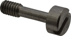Electro Hardware - Slotted Drive #8-32 UNC 21/32" Length Under Head Captive Screw - 18-8 Stainless Steel, 5/16" Head Diam, 5/32" Head Height, Uncoated - Exact Tooling