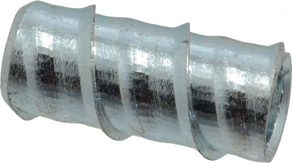 Powers Fasteners - 3/8" Diam, 1-1/4" OAL, 2-1/4" Min Embedment Drop-In Concrete Anchor - Steel, Zinc-Plated Finish, 11/16" Thread Length - Exact Tooling