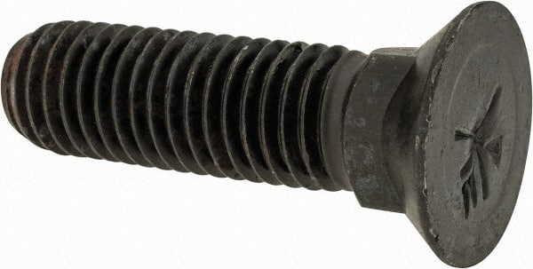 Value Collection - 5/8-11 UNC, 2-1/4" OAL, Steel Plow Bolt - Uncoated, Grade 5 - Exact Tooling