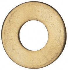 Value Collection - 1/2" Screw, Brass Standard Flat Washer - 0.562" ID x 1-1/4" OD, 0.091" Thick, Plain Finish - Exact Tooling