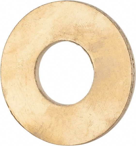 Value Collection - 3/4" Screw, Brass Standard Flat Washer - 0.812" ID x 1-7/8" OD, 0.114" Thick, Plain Finish - Exact Tooling