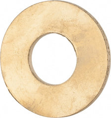 Value Collection - 3/4" Screw, Brass Standard Flat Washer - 0.812" ID x 1-7/8" OD, 0.114" Thick, Plain Finish - Exact Tooling