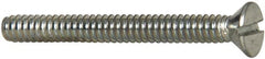 Value Collection - #6-32 UNC, 1-1/4" OAL Slotted Drive Machine Screw - Flat Head, Grade 2 Steel, Zinc-Plated Finish, Without Washer - Exact Tooling