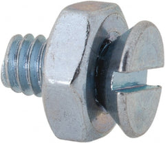 Value Collection - #8-32 UNC, 3/8" OAL Slotted Drive Machine Screw - Flat Head, Grade 2 Steel, Zinc-Plated Finish, Without Washer - Exact Tooling