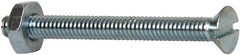 Value Collection - #8-32 UNC, 1-3/4" OAL Slotted Drive Machine Screw - Flat Head, Grade 2 Steel, Zinc-Plated Finish, Without Washer - Exact Tooling