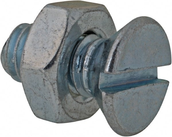 Value Collection - 5/16-18 UNC, 3/4" OAL Slotted Drive Machine Screw - Flat Head, Grade 2 Steel, Zinc-Plated Finish, Without Washer - Exact Tooling