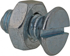 Value Collection - 5/16-18 UNC, 3/4" OAL Slotted Drive Machine Screw - Flat Head, Grade 2 Steel, Zinc-Plated Finish, Without Washer - Exact Tooling