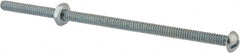 Value Collection - #10-24 UNC, 4-1/2" Length Under Head Slotted Drive Machine Screw - Round Head, Grade 2 Steel, Zinc-Plated Finish, Without Washer - Exact Tooling