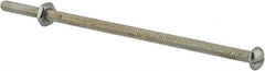 Value Collection - #10-24 UNC, 5" Length Under Head Slotted Drive Machine Screw - Round Head, Grade 2 Steel, Zinc-Plated Finish, Without Washer - Exact Tooling