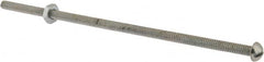 Value Collection - #10-24 UNC, 6" Length Under Head Slotted Drive Machine Screw - Round Head, Grade 2 Steel, Zinc-Plated Finish, Without Washer - Exact Tooling