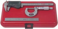 SPI - 3 Piece, Machinist Caliper and Micrometer Tool Kit - 0.0001 Inch Graduation - Exact Tooling