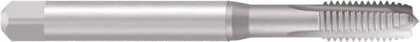 Emuge - #10-32 UNF, 3 Flute, Nitride Finish, Cobalt Spiral Point Tap - Modified Bottoming Chamfer, Right Hand Thread, 2.756" OAL, 0.512" Thread Length, 0.194" Shank Diam, 3BX Class of Fit, Series Rekord B - Exact Tooling