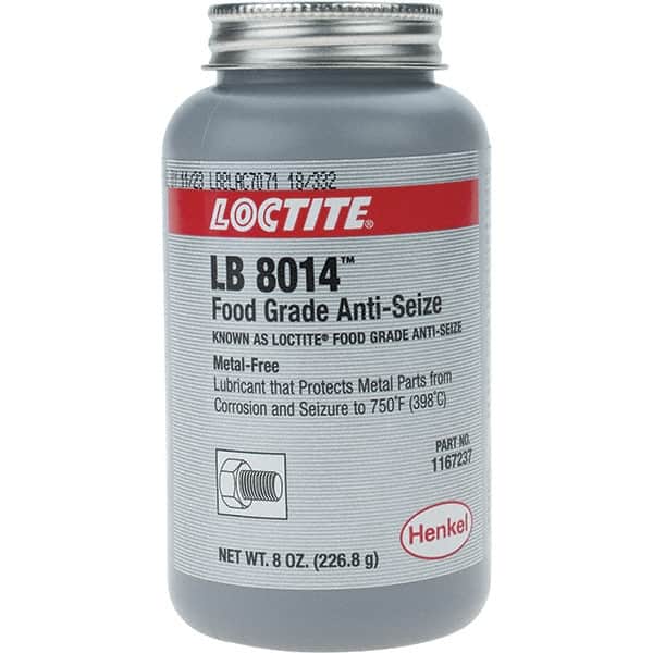 Loctite - 8 oz Brush Top General Purpose Anti-Seize Lubricant - Metal Free, 750°F - Exact Tooling