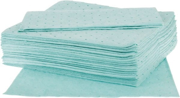 PRO-SAFE - 30 Gal Capacity per Package, Universal Pad - 19" Long x 17" Wide, Green, Polypropylene - Exact Tooling