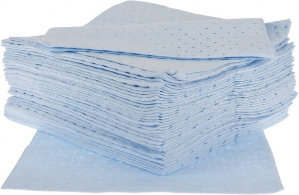 PRO-SAFE - 33 Gal Capacity per Package, Oil Only Pad - 19" Long x 17" Wide, Blue, Polypropylene - Exact Tooling