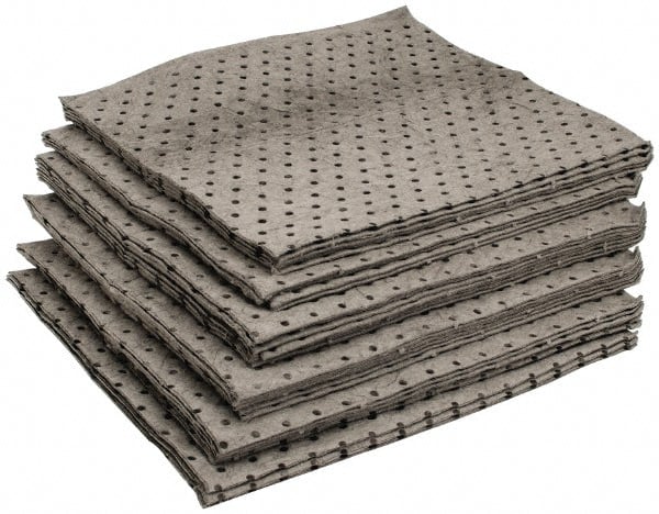 PRO-SAFE - 33 Gal Capacity per Package, Universal Pad - 17" Long x 15" Wide, Gray, Polypropylene - Exact Tooling