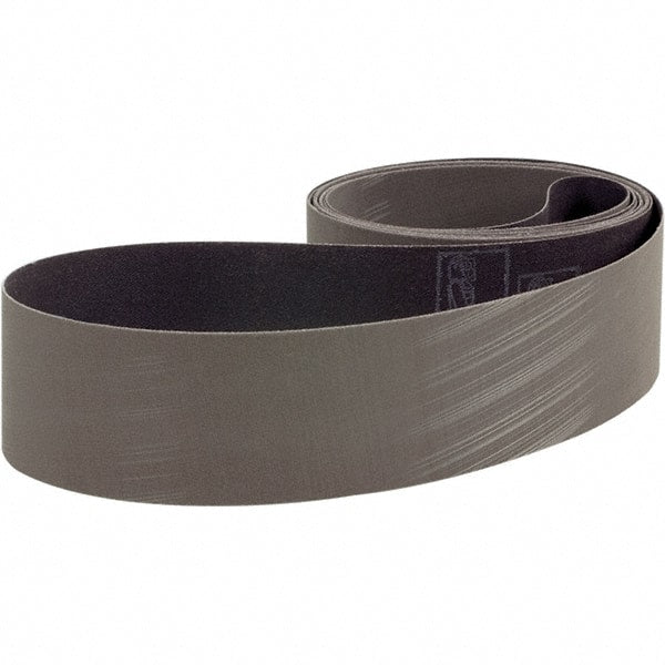 3M - 4" Wide x 132" OAL, A30 Grit, Aluminum Oxide Abrasive Belt - Aluminum Oxide, Coated, Cloth Backing, Dry, Series 237AA - Exact Tooling