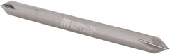 Made in USA - 3/16" Diam 4 Flute Double End Solid Carbide Chamfer Mill - Exact Tooling