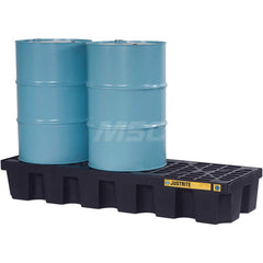 Justrite - Spill Pallets, Platforms, Sumps & Basins; Type: EcoPolyBlend? Spill Control Pallets ; Number of Drums: 3 ; Sump Capacity (Gal.): 75.00 ; Load Capacity (Lb.): 3700.000 ; Material: Polyethylene ; Height (Inch): 11.60 - Exact Tooling
