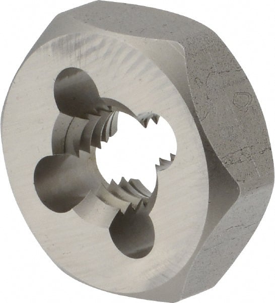 Irwin - 5/8-11 UNC Thread, 1-7/16" Hex, Right Hand Thread, Hex Rethreading Die - Carbon Steel - Exact Tooling