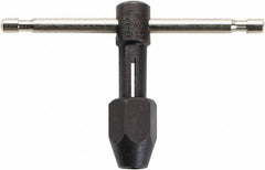 Irwin - #0 to 1/4" Tap Capacity, T Handle Tap Wrench - 5-1/4" OAL - Exact Tooling