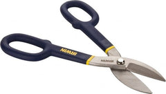 Irwin - 2" Length of Cut, Straight Pattern Tinner's Snip - 10" OAL, Vinyl Handle, 24 AWG Steel Capacity - Exact Tooling