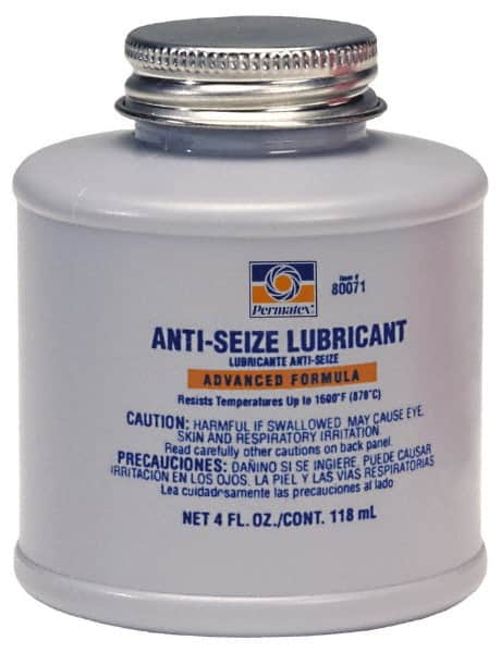 Permatex - 4 oz Bottle General Purpose Anti-Seize Lubricant - Aluminum/Copper/Graphite, 1,600°F - Exact Tooling