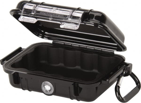 Pelican Products, Inc. - 4-1/16" Wide x 4-1/16" Deep x 2-1/8" High, Clamshell Hard Case - Black, Polycarbonate - Exact Tooling