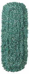 Rubbermaid - 48" Long x 5" Wide Microfiber Dust Mop Head - Slip-On/Slip-Through Backing, Green, Looped Head - Exact Tooling