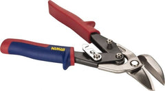 Irwin - 1-3/16" Length of Cut, Left Pattern Offset Aviation Snip - 9-1/2" OAL, ProTouch Handle, 18 AWG Steel Capacity - Exact Tooling