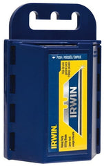 Irwin - 100 Piece Bi-Metal Utility Knife Blade - 2-3/8" OAL - Exact Tooling