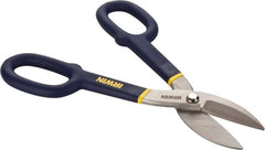 Irwin - 2" Length of Cut, Straight Pattern Tinner's Snip - 10" OAL, Vinyl Handle, 22 AWG Steel Capacity - Exact Tooling