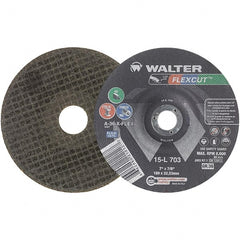 WALTER Surface Technologies - 7" Diam x 7/8" Hole, 36 Grit Surface Grinding Wheel - Aluminum Oxide, Very Coarse Grade, 8,600 Max RPM - Exact Tooling