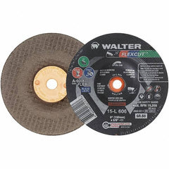 WALTER Surface Technologies - 7" Diam x 7/8" Hole, 60 Grit Surface Grinding Wheel - Aluminum Oxide, Medium Grade, 8,600 Max RPM - Exact Tooling